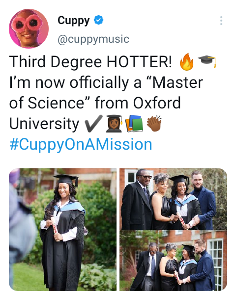 DJ Cuppy graduates from Oxford University (photos)