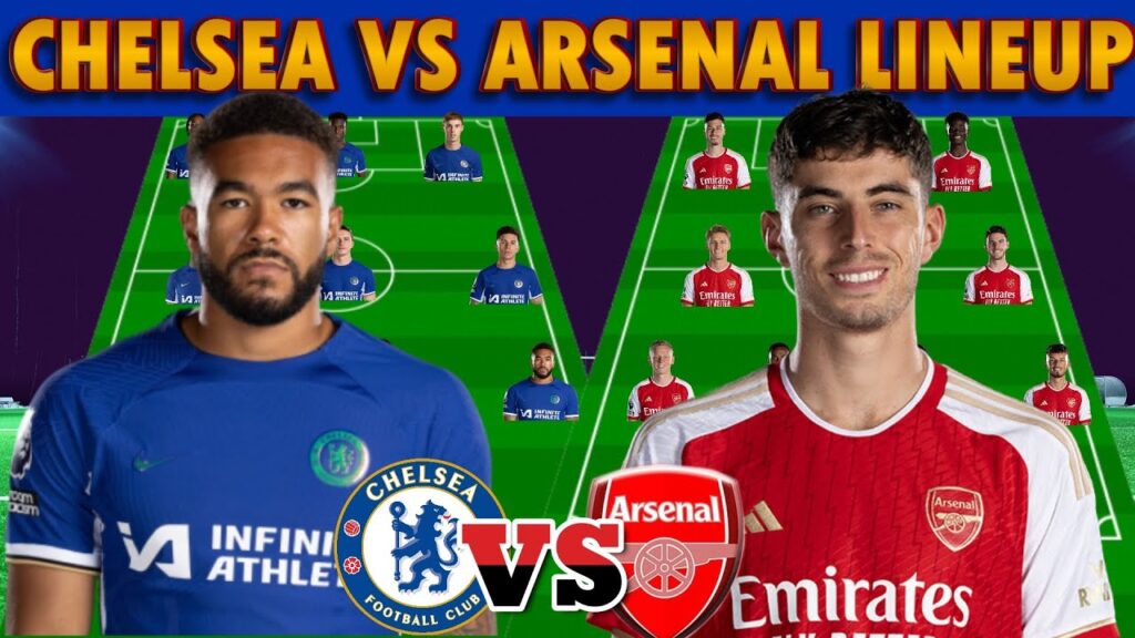 Chelsea vs Arsenal Lineup
